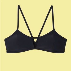 Summersalt Swimwear Black Bikini Top Size 6